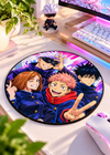 Anime Group Round Gaming Mouse Pad 8×8 Inch  3mm