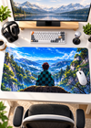 Anime Mountain Warrior Gaming Mouse Pad – 60 × 30 cm