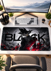 Black Anime Warrior Gaming Mouse Pad 60 × 30 cm
