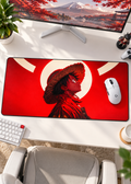 Crimson Ronin Anime Gaming Mouse Pad | 60 × 30 cm
