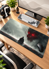 Crimson Shadow Demon Gaming Desk Pad – 60 × 30 cm