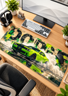 Dodge Green Muscle Car Gaming Mouse Pad – 80 × 33 cm