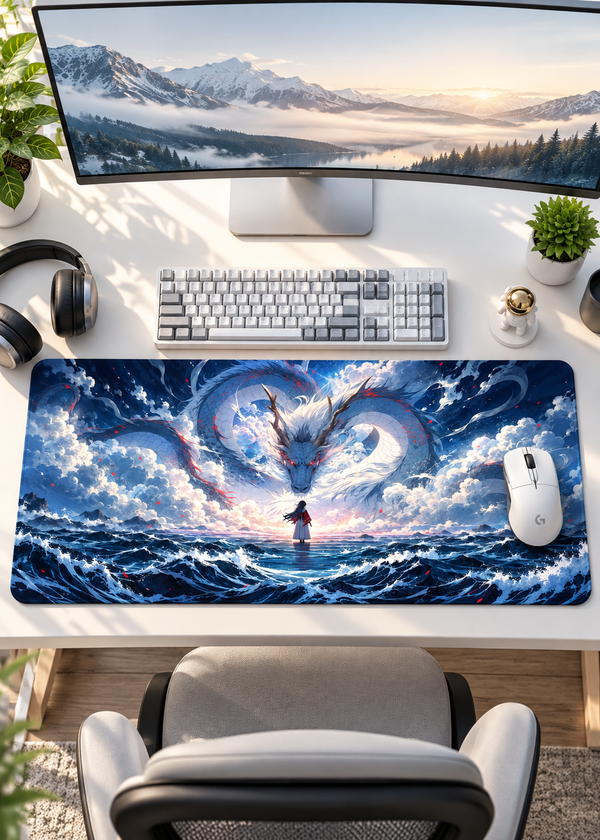 Dragon Ocean Gaming Mouse Pad – 60 × 30 cm