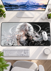 Ethereal White-Haired Anime Halo Gaming Mouse Pad – 60 × 30 cm