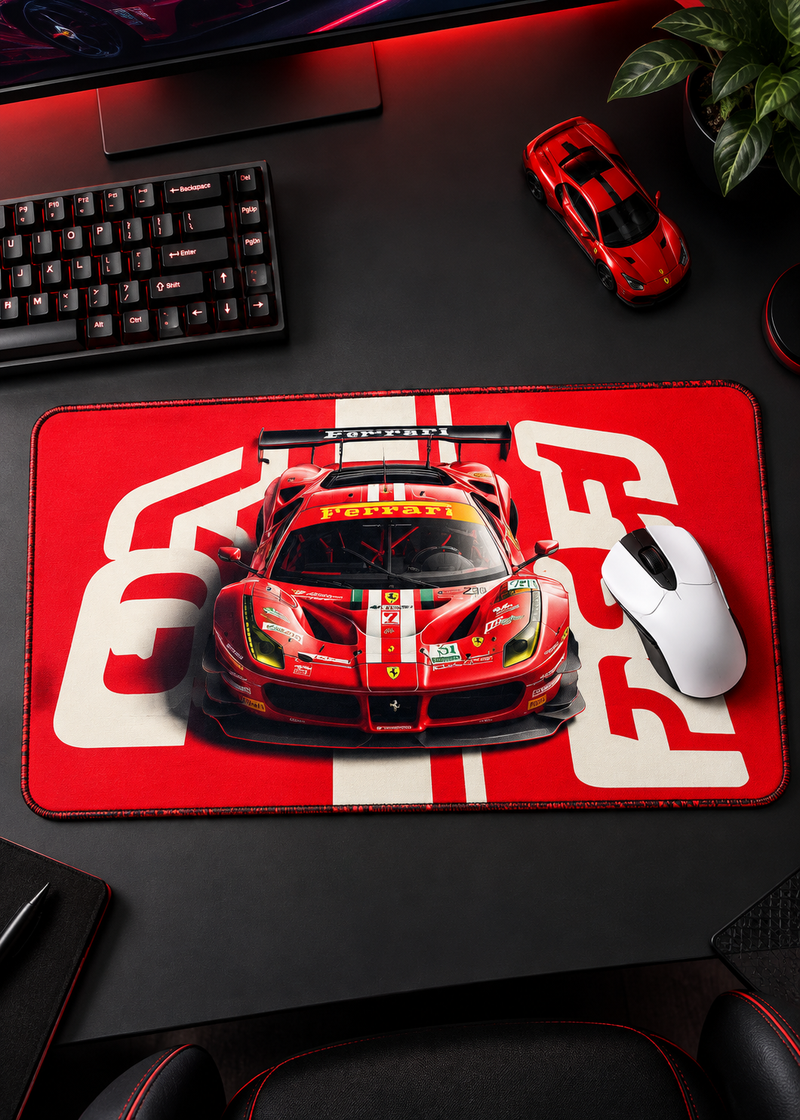 Ferrari Racing Car Gaming Mouse Pad – 60 × 30 cm, 3mm Thick