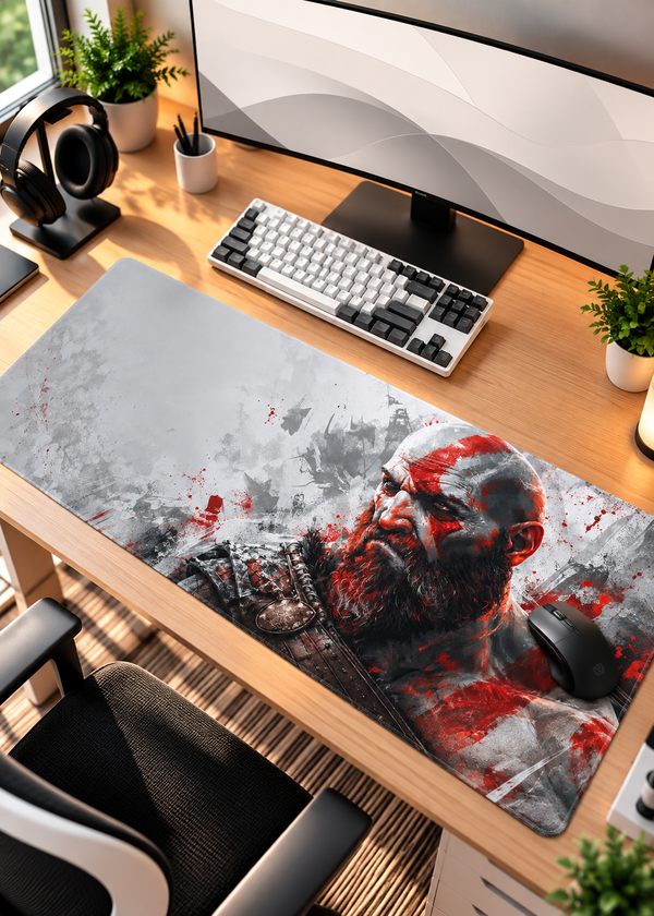 God of war Gaming Mouse Pad – 80 × 33 cm Extended Desk Mat