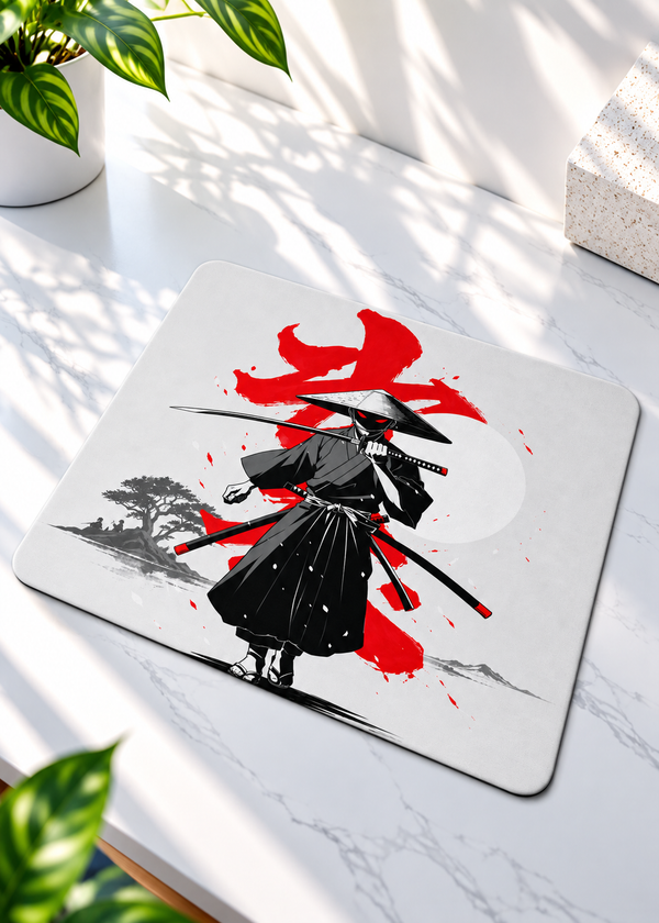 Japanese Samurai Gaming Mouse Pad – 9 × 7.8 Inch