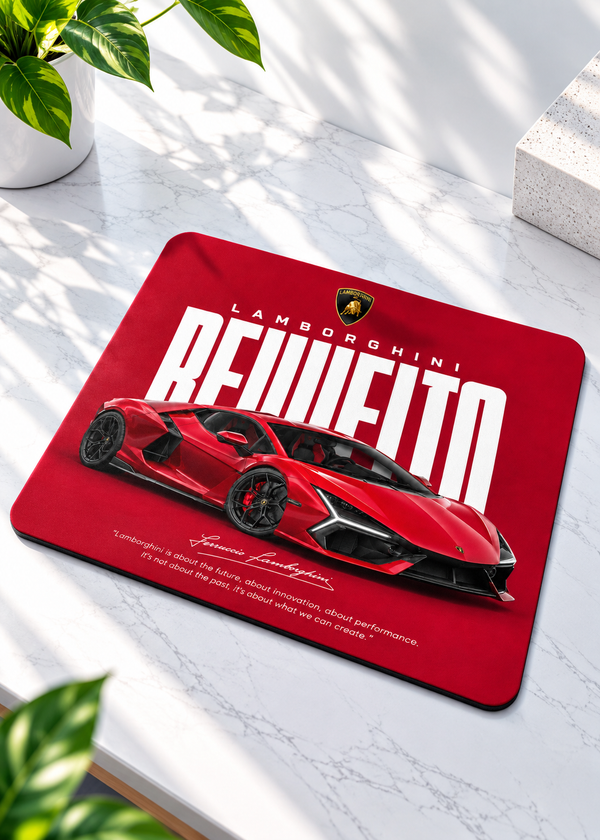 Lamborghini Red Supercar Gaming Mouse Pad – 9 × 7.8 Inch