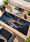 Lighthouse Ocean Storm 80 × 33 cm Extended Gaming Mouse Pad