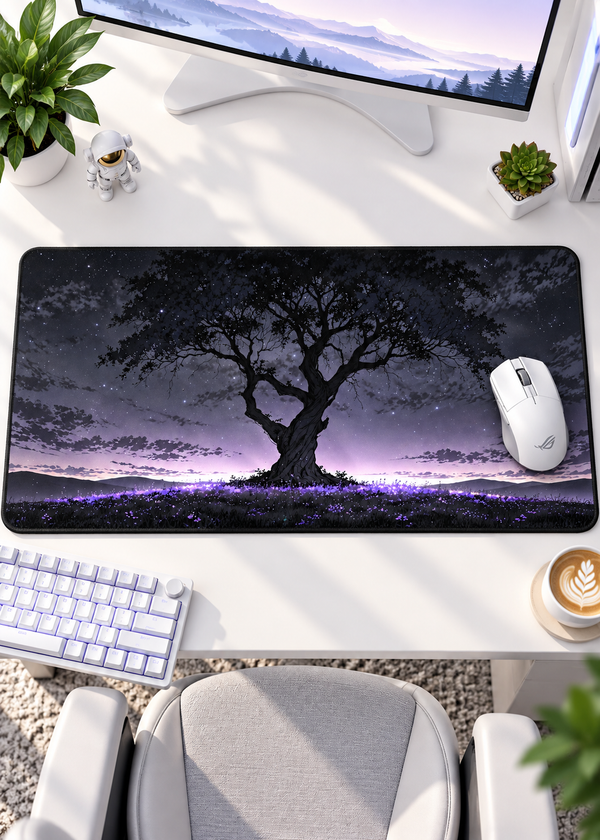 Mystical Purple Tree Gaming Mouse Pad – 60 × 30 cm