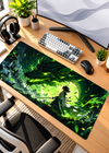 Neon Dragon Samurai 80 × 33 cm Extended Gaming Mouse Pad