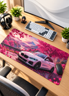 Pink BMW Sakura Car Gaming Mouse Pad – 60 × 30 cm