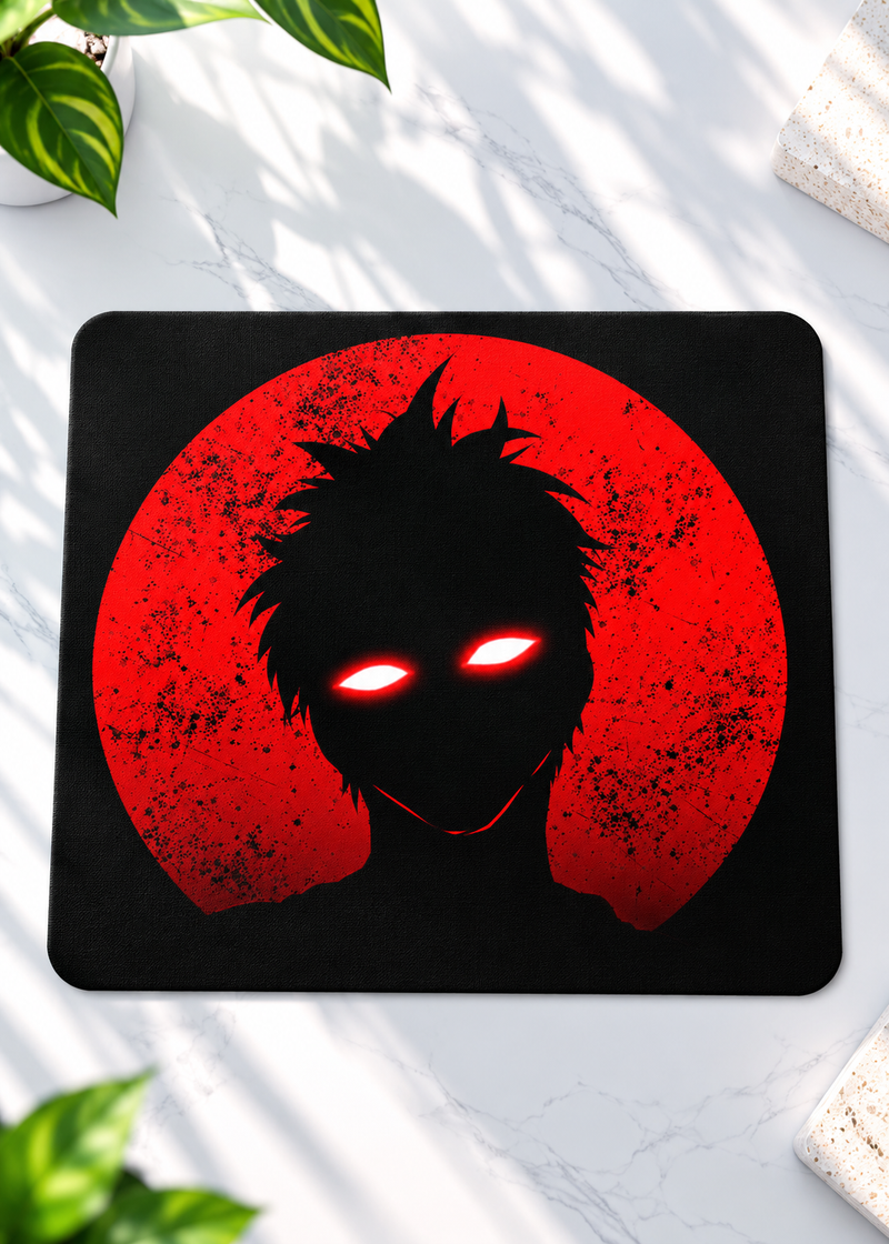 Red Shadow Anime Gaming Mouse Pad – 9 × 7.8 Inch