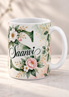 Saanvi Personalized 11 Oz White Ceramic Coffee Mug