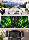 Tactical Skull Neon Green XL Gaming Mouse Pad 80 × 33 cm