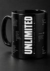 UNLIMITED Black Ceramic Mug – 11 Oz