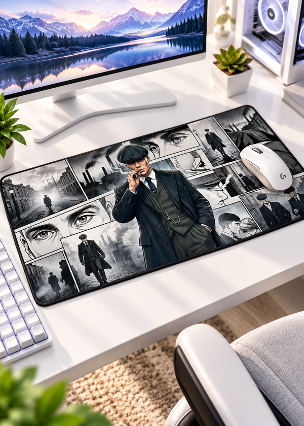 Vintage Gangster Comic Gaming Mouse Pad – 60 × 30 cm