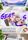 White-Haired Anime Warrior Gaming Mouse Pad – 60 × 30 cm