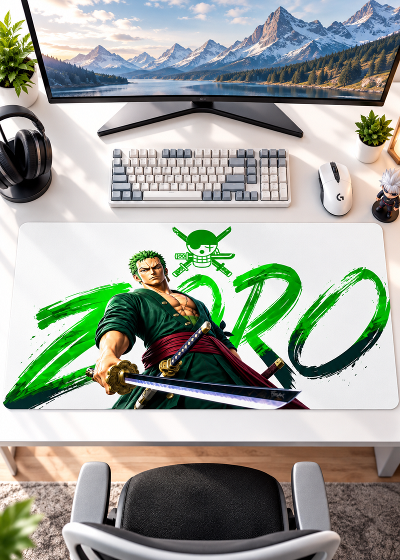 Zoro Green Blade Anime Gaming Desk Pad – 60 × 30 cm