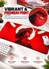 Crimson Ronin Anime Gaming Mouse Pad | 60 × 30 cm